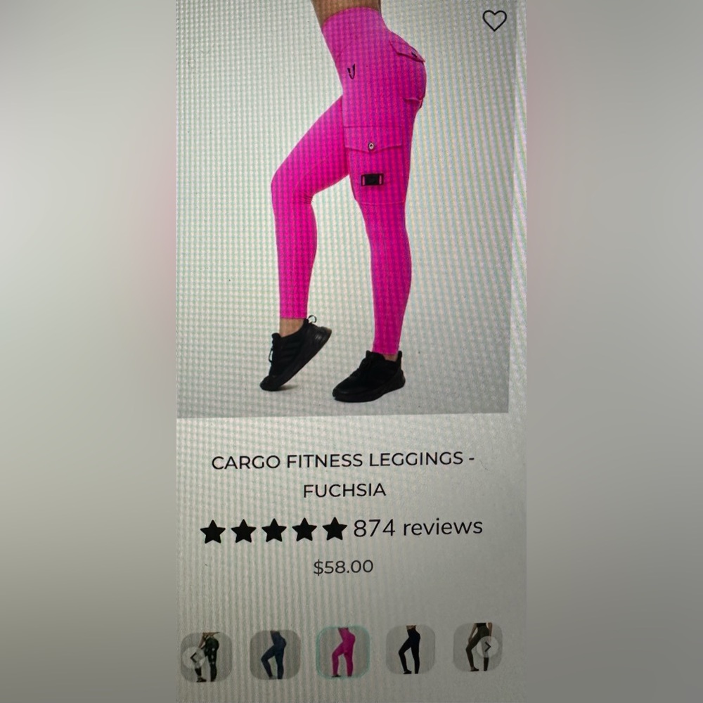 FIRM ABS Cargo legging in Fuchsia XS